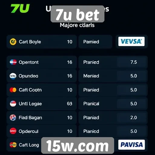 Comparação de métodos de pagamento disponíveis no 7u bet